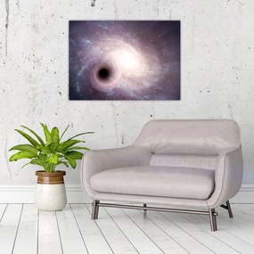 Tablou pe sticlă - Galaxii spiralate (70x50 cm)