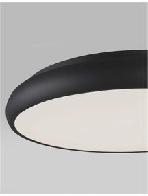 Plafoniera LED design modern Gap negru, 51cm