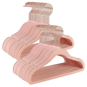 Set umerase de catifea Songmics Roz 30x20.5x0.5 cm