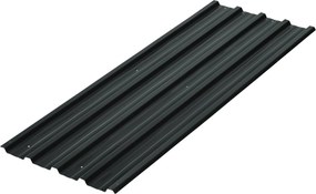 Outsunny Panouri pentru Acoperiș din Oțel, 12 Foi Galvanizate pentru Acoperișuri și Pereți, 129x45 cm, Gri Închis | Aosom Romania