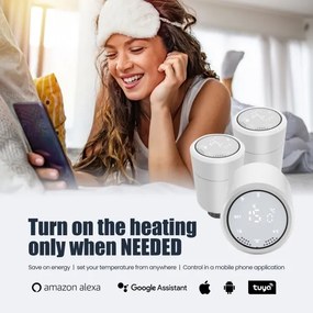 SET 4x cap termostatic Immax NEO 07732C + BRIDGE PRO v3 2xAA/3V Wi-Fi Tuya