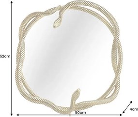 Oglinda decorativa design sarpe auriu SNAKE L 50cm