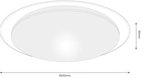 Plafonieră LED dimabilă SONIC LED/35W/230V 3000-6000K Ø 45 cm albă + telecomandă