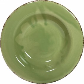 Farfurie adanca Glaze Verde 21cm (Glazurare Manuala)
