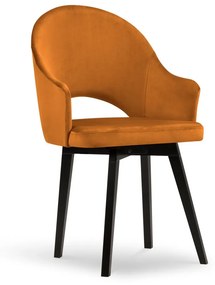 Scaun Gabro cu tapiterie din catifea, portocaliu