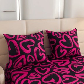 Lenjerie de pat din microfibra AMORYS rozú Dimensiune lenjerie de pat: 2 buc 70 x 80 cm | 160 x 200 cm