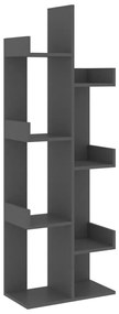 808911 vidaXL Bibliotecă, gri, 48x25,5x140 cm, PAL