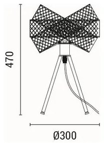 Lampă de masă 1xE27/40W/230V negru
