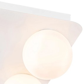 Plafoniera moderna pentru baie alba patrata cu 4 lumini - Cederic
