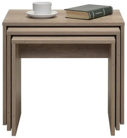 SET 3x măsuță de cafea maro