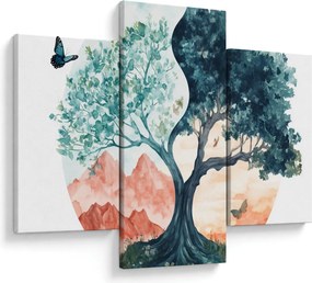 Tablou – Arbore acvarelă plin de viață (90x60 cm)