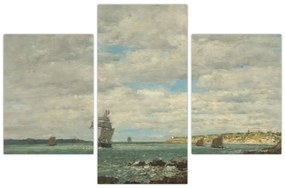 Tablou - Eugène Boudin, Coast of Brittany, reproducere (90x60 cm)