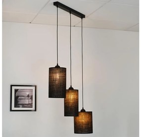 Brilagi - Lustr TUBES 3xE27/15W/230V negru pe cablu
