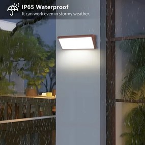 Brilagi - Aplică LED de exterior cu senzor TRIANGLE LED/42W/230V maro IP65
