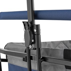 Camion de mână cu un acoperiș albastru/gri