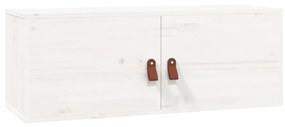 818377 vidaXL Dulap de perete, alb, 80x30x30 cm, lemn masiv de pin