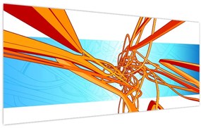 Tablou - Linii împletite, abstracție (120x50 cm)