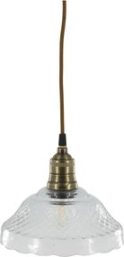 Lustra din sticla si alama, H18/D21cm, 40W