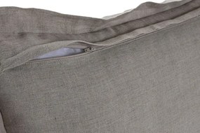 Pernă decorativă din in natural, 60 x 40 cm, 500 g, bej natural, husă cu fermoar, „Linen Cushion"
