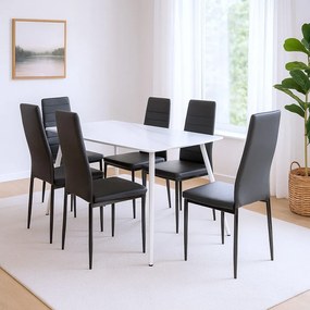 Jenna 6+1 set de sufragerie negru