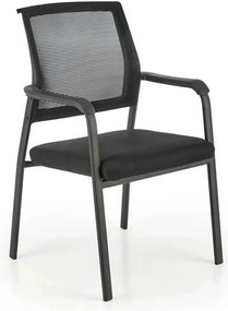 Scaun BERGEN, negru, stofa clasica/metal, 58x60x90 cm