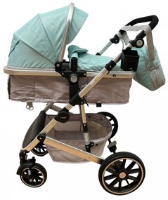 Carucior cu cos de cumparaturi 2 în 1 transformabil, confortabil și versatil 0-36 luni - CPC-38-bleu