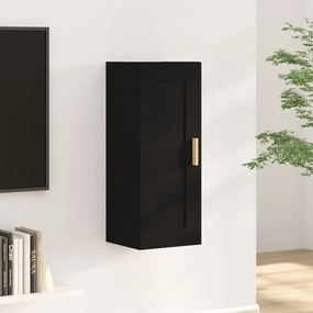 vidaXL Dulap de perete, negru, 35x34x90 cm, lemn prelucrat