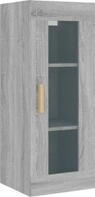 vidaXL Dulap de perete suspendat, gri sonoma, 34,5x34x90 cm