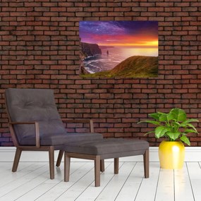 Tablou pe sticlă - Stâncile din Moher (70x50 cm)