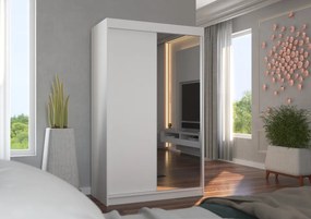 Dulap cu usi glisante si oglinda 120x200 cm, Rewena, ADRK Furniture (Culoare: Casmir)
