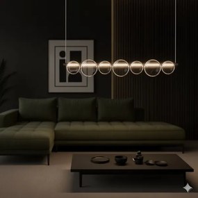 Lustră LED pe cablu ATOLA LED/19W/230V negru/transparent