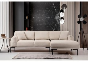 Colțar Artie Leo, bej deschis, colț pe partea dreaptă