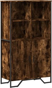 vidaXL Dulap înalt, stejar fumuriu, 79,5x35,5x137,5 cm, lemn prelucrat