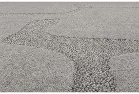 Covor gri din lână 200x300 cm Morphic Organica – Agnella