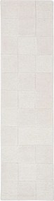 Covor tip traversă fildeș țesut manual din lână 60x230 cm Checkerboard – Flair Rugs