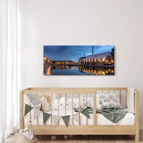 Tablou cu canalul - Göteborg (120x50 cm)
