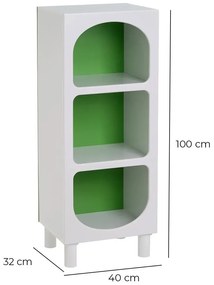 Bibliotecă albă/verde 40x100 cm – Casa Selección