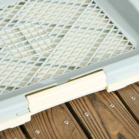 PawHut Toaletă pentru câini litieră cu covor de gazon artificial tavă și grilaj 46,5 x 34 cm | Aosom Romania
