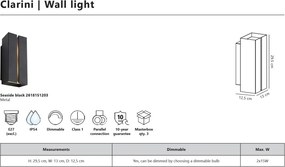 Aplica de perete exterior design nordic modern IP54 Clarini