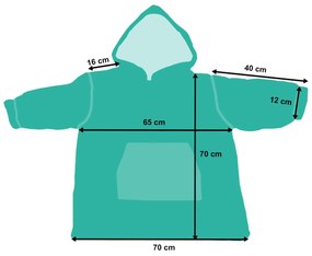 Poncho imitație de blăniță 4Home Dino, 72 x 150 cm