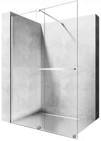 Rea Cortis perete cabină de duș walk-in 120 cm crom luciu/sticla transparentă REA-K7211