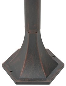 Stalp iluminare gradina, 6 buc., bronz, 110 cm, aluminiu, E27 6, Bronz, 1
