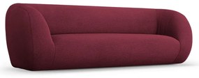 Canapea burgundy cu tapițerie din stofă bouclé 230 cm Essen – Cosmopolitan Design