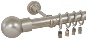 Galerie SIMPLA PRINDERE PERETE 25 MM -KULA - crom mat (Alege marime: 280 cm)