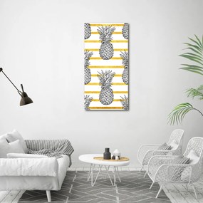 Tablou Printat Pe Sticlă benzi de ananas