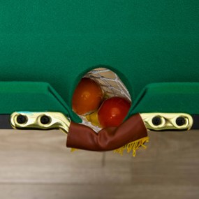 SPORTNOW Masă de Biliard Reglabilă pe Înălțime cu Accesorii, Masă din MDF și Oțel Carom, 140x60x55-75 cm, Verde | Aosom Romania