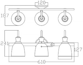 Aplică LED pentru baie CORA 3xG9/3W/230V IP44 Elstead KL-CORA3-BATH