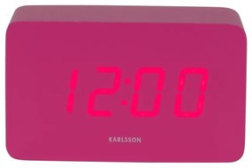 Karlsson 5983BP ceas LED de design cu alarmă roz,10 cm