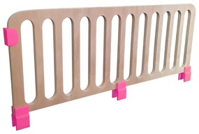 Paravan protectie grilaj din lemn pentru pat copii - Roz