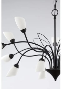 Jupiter 2057 - Lustră suspendată pe lanț GLORIOSA 15xG9/14W/230V negru